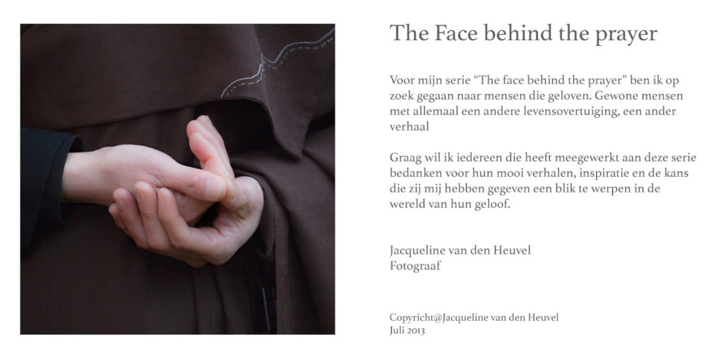 Jacqueline van den Heuvel Face behind a prayer